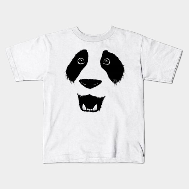 Panda Panda Panda Kids T-Shirt by cjboco